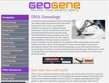 Tablet Screenshot of geogene.com